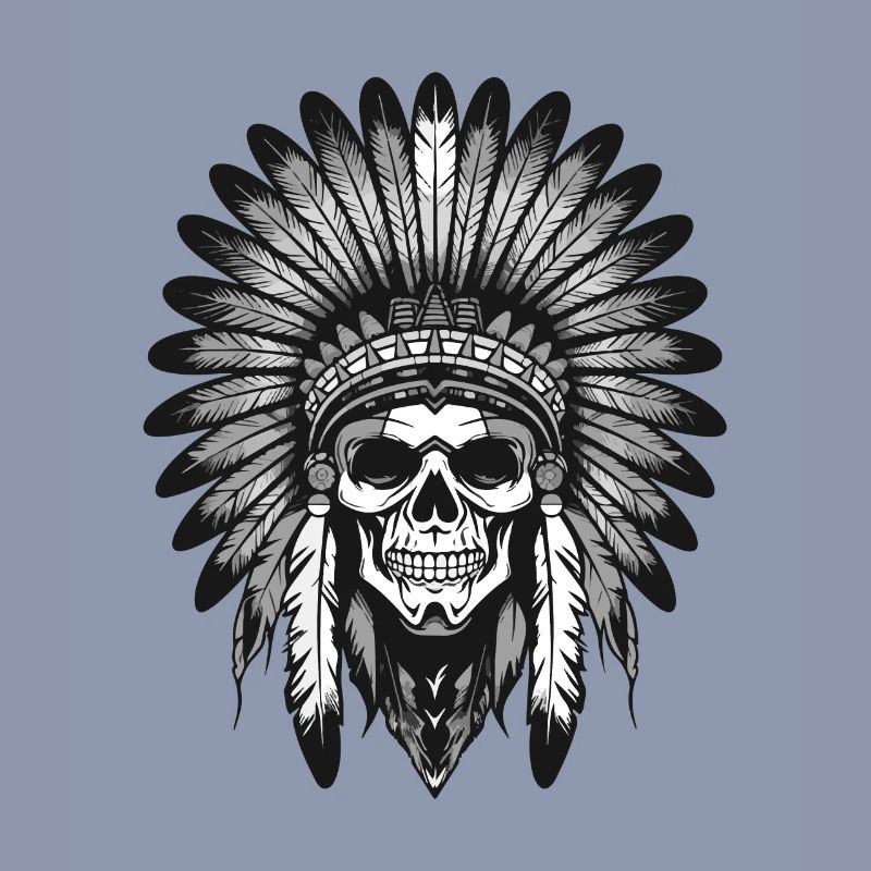Chef du crâne indien Apache