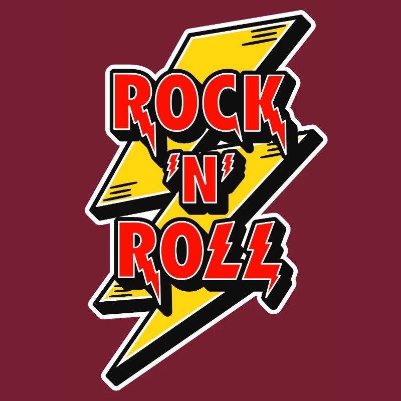 Rock 'N' Roll Lightning Bolt Emblem