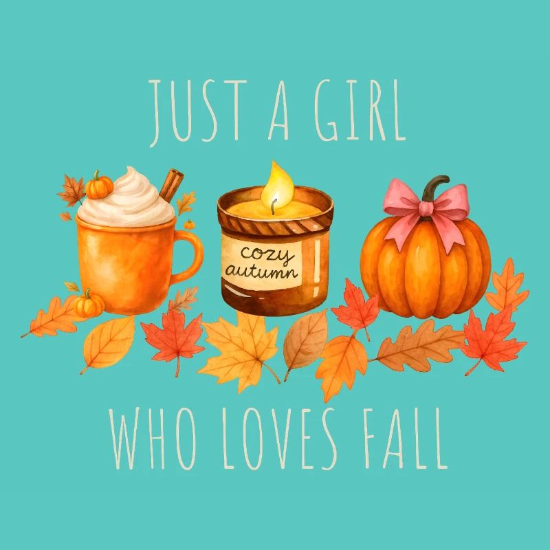 Nur ein Mädchen das Herbst liebt