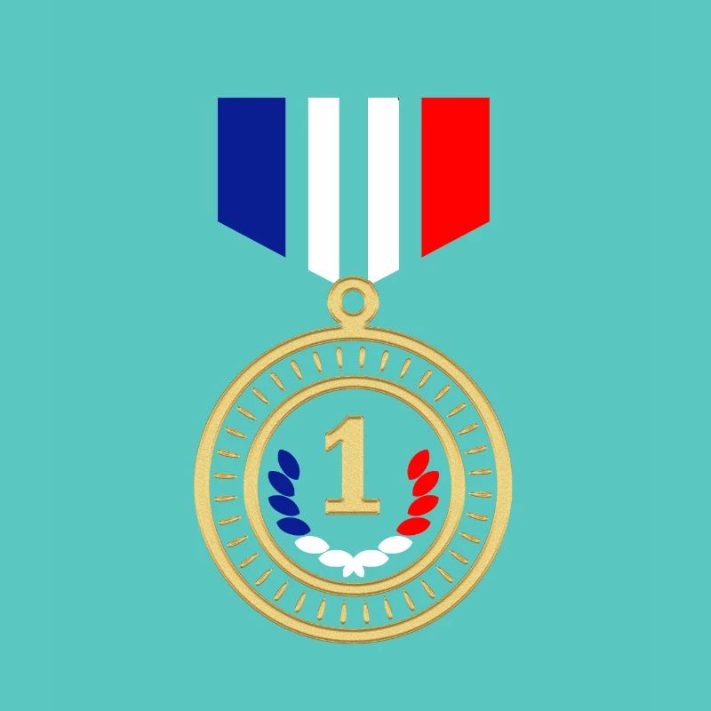 Red White Blue Medal