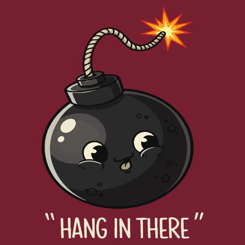 Kawaii Exploding Bomb Comic Design