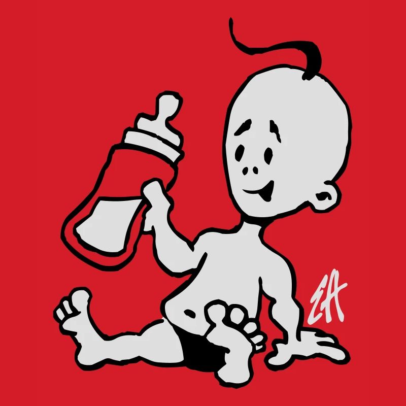 Bébé avec une bouteille de lait