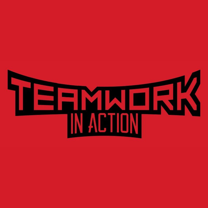 crew teamwork cool design in action logo team work