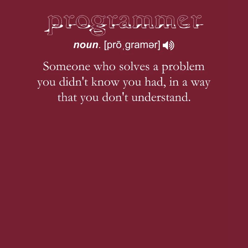 Programmierer Lustige Definition Codierung Humor Computer