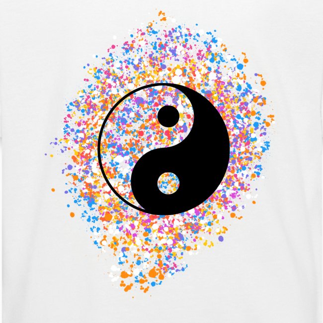 Yin Yang, Farbspritzer, Punkte, Farbe, bunt,