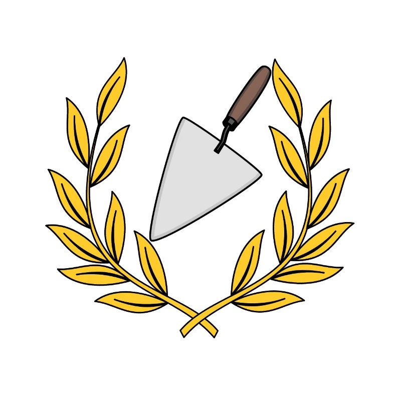 Laurel wreath craft bricklayer trowel