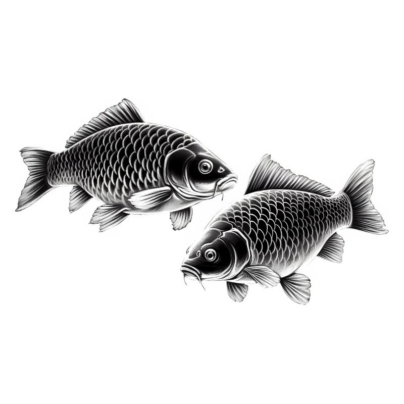 Carp chalk drawing