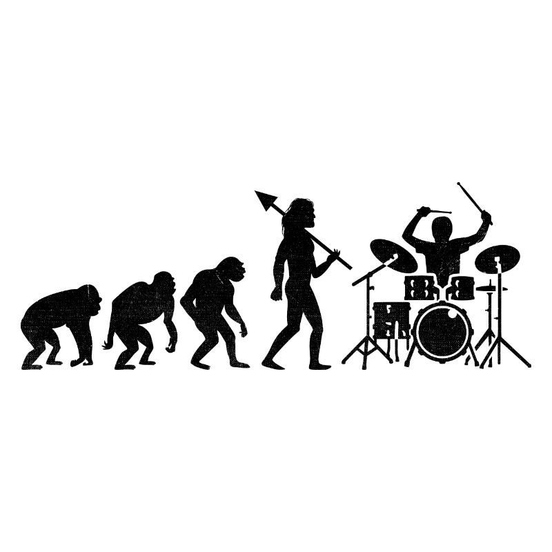 Drummer Evolution Drum Music Lover Drumming Drumme