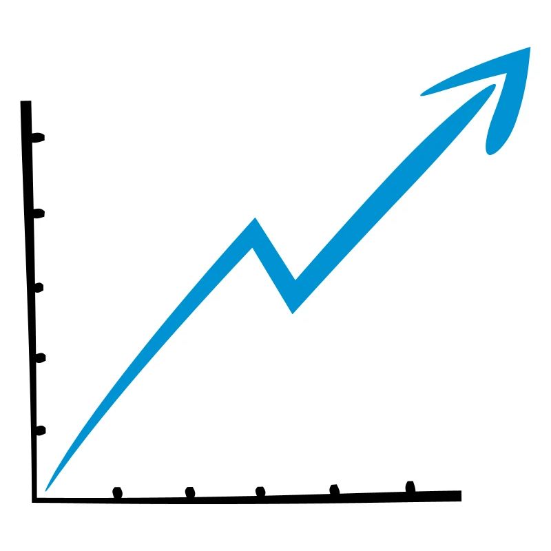 line arrow line upwards earnings ascending