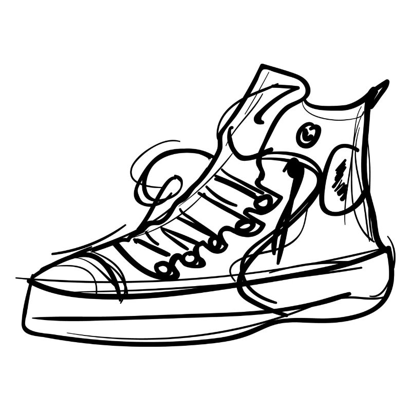 Les chaussures de Chuck comme dessin