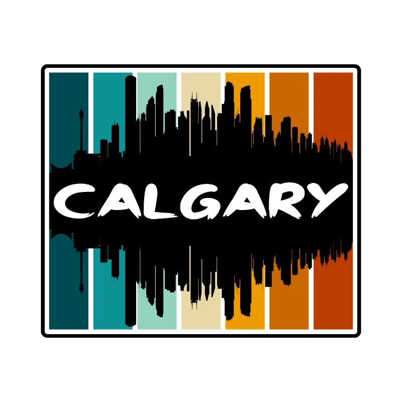 Calgary Canada Skyline Silhouette Travel Souvenir