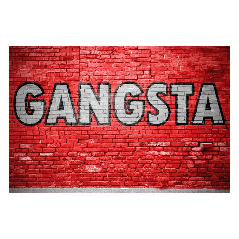 Graffiti de mur de briques de gangster