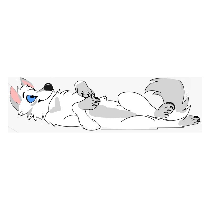 Loup allongé sur la secousse
