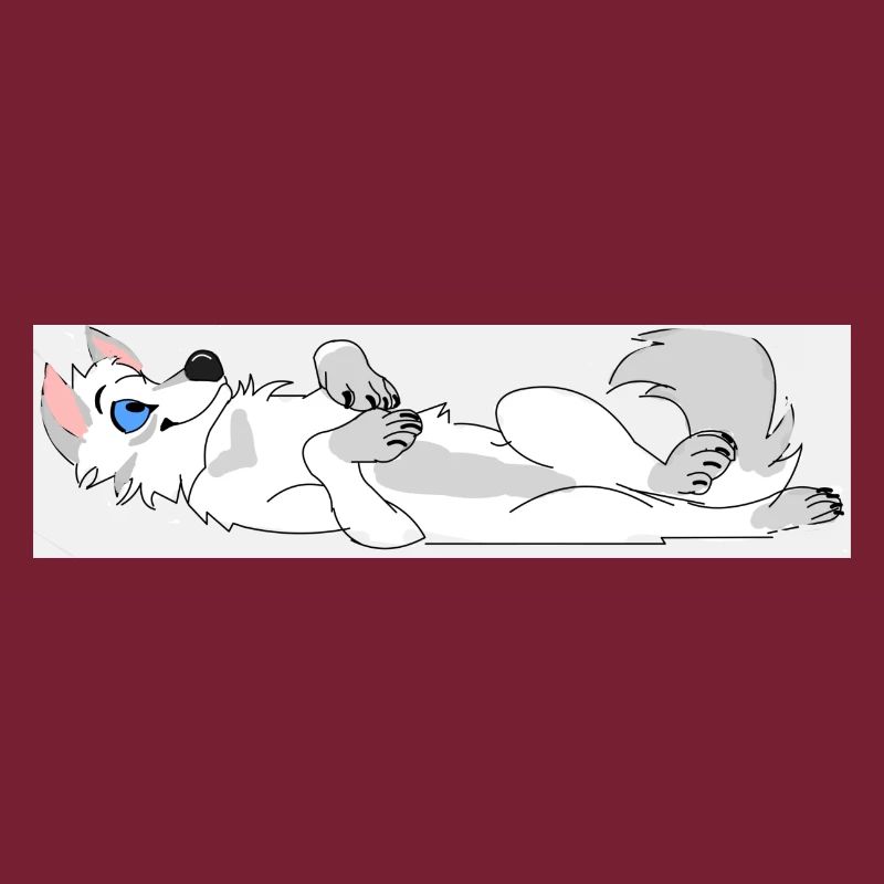 Loup allongé sur la secousse