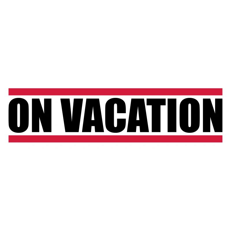 on vacation modus rote balken urlaub ferien spass