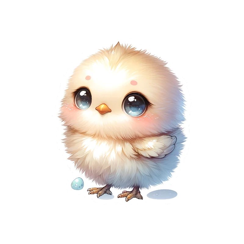 A Sweet Easter Chick With Blue Eyes
