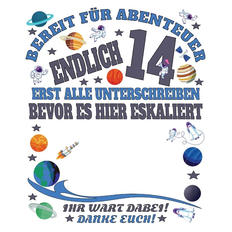 14. Geburtstag Mädchen & Junge Gästebuch