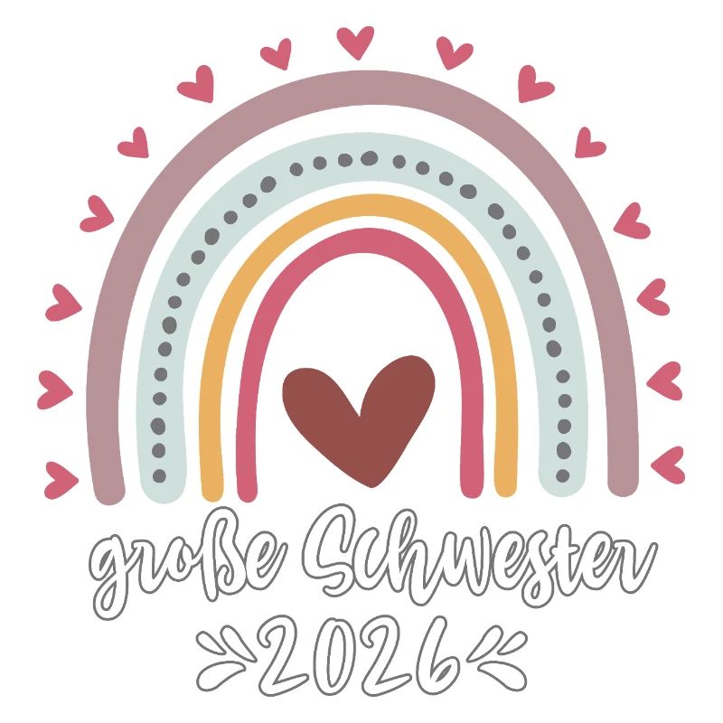 Große Schwester 2026 Regenbogen Mädchen