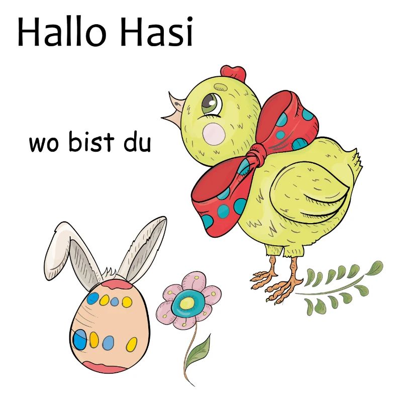Easter chicken with bow
