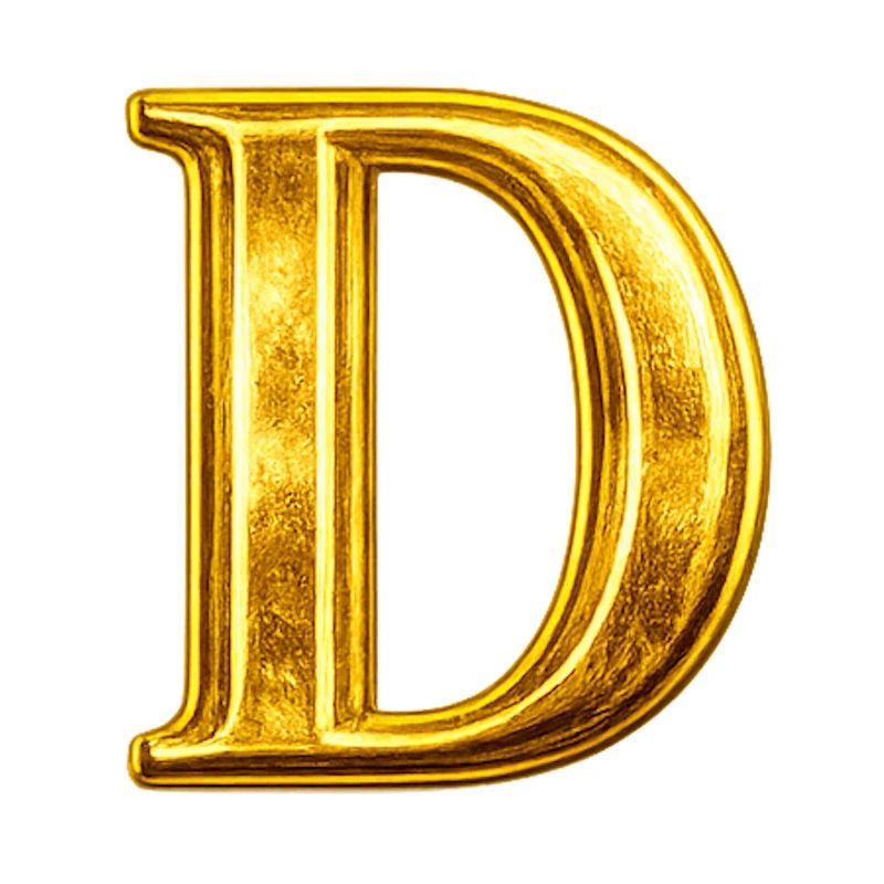 Monogramme en D Or