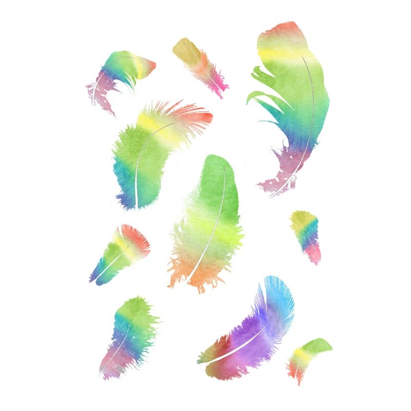 Federn Regenbogen vintage styl Geschenkidee