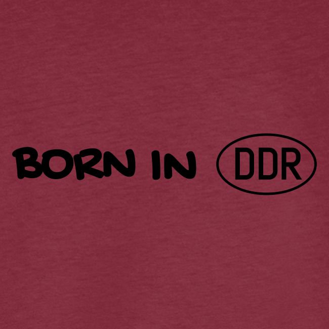 Born in DDR schwarz einzeilig