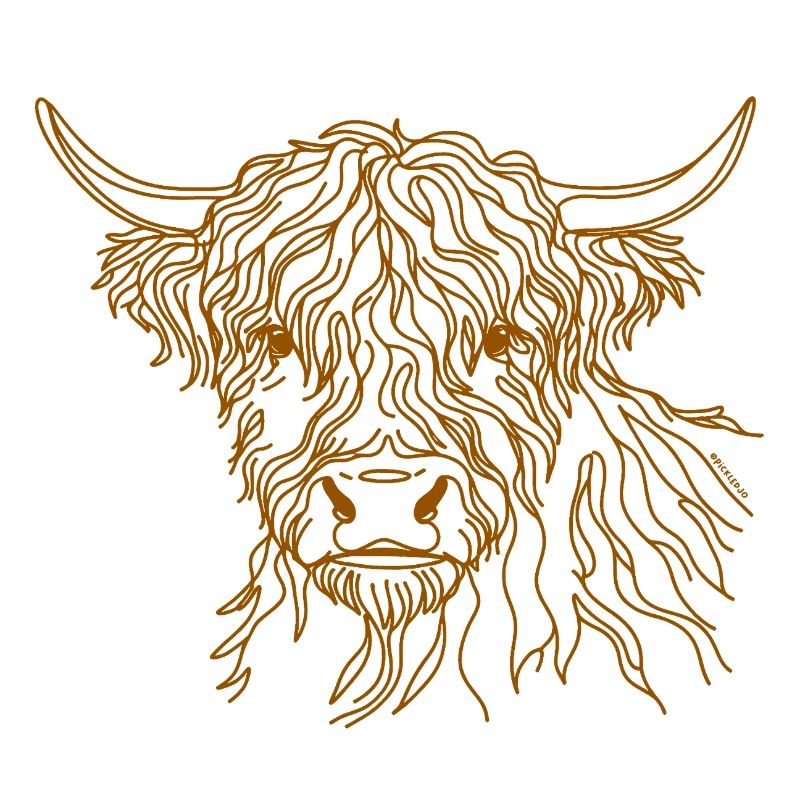 Doodle de vache poilue