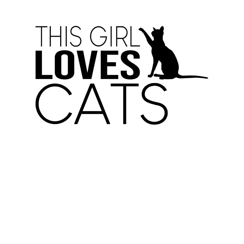 Mädchen Katze Spruch