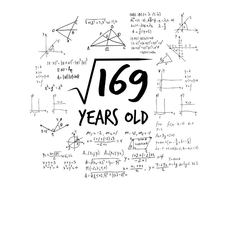 13th birthday root from 169 Mathematics Nerd Math