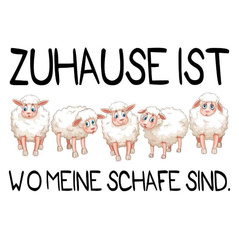 Zuhause ist Schafe Geschenk Bauer Schäfer