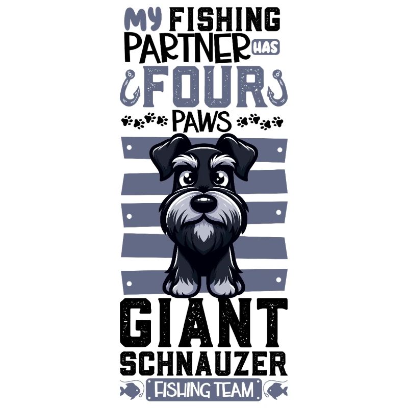 Pêche et schnauzer géant