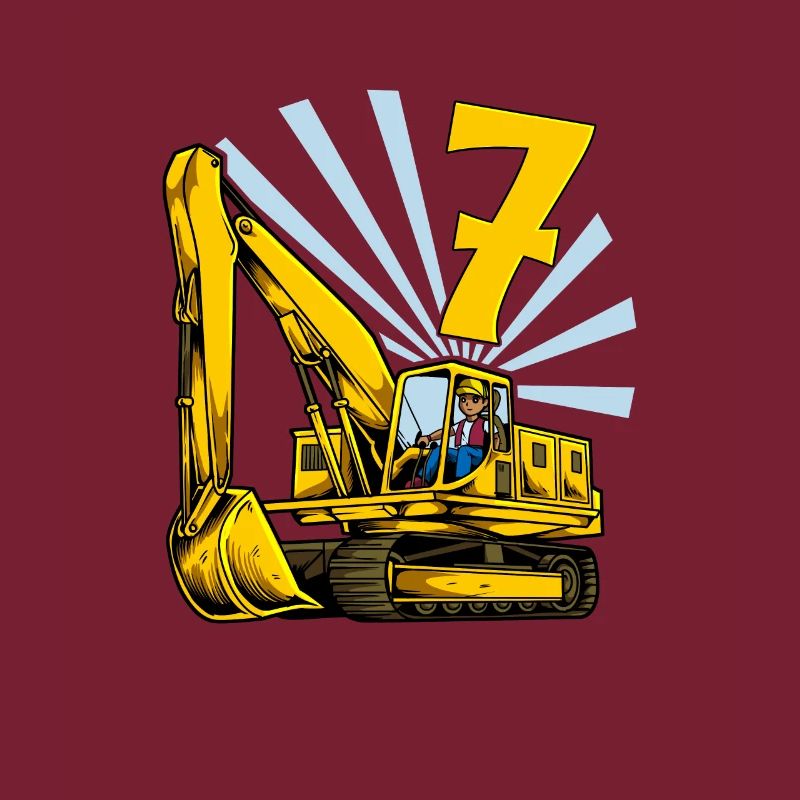 Ich bin 7 - Bagger Geburtstag 7 Jahre
