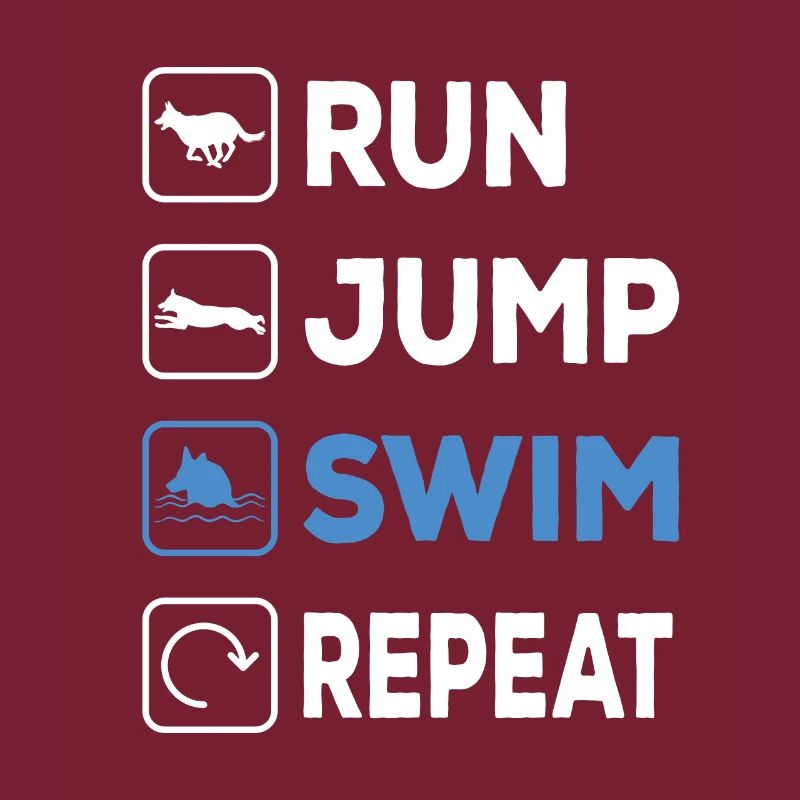 Run Jump Swim Repeat Dock Diving Dog