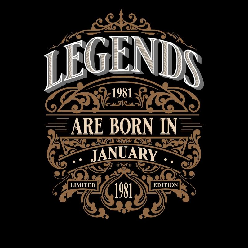 1981 Janvier Naissance Anniversaire Année de naissance Légende