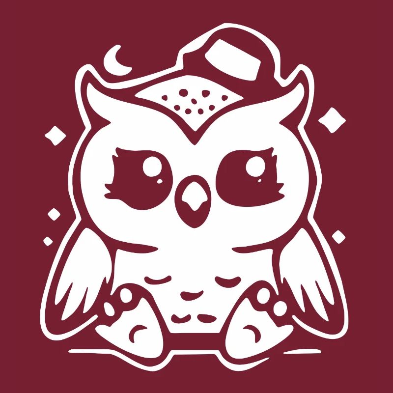 Niedliche Eulenfigur mit Hut