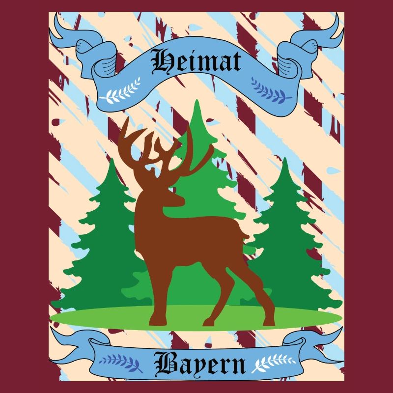 Maison de Bavière Cerfs dans la forêt
