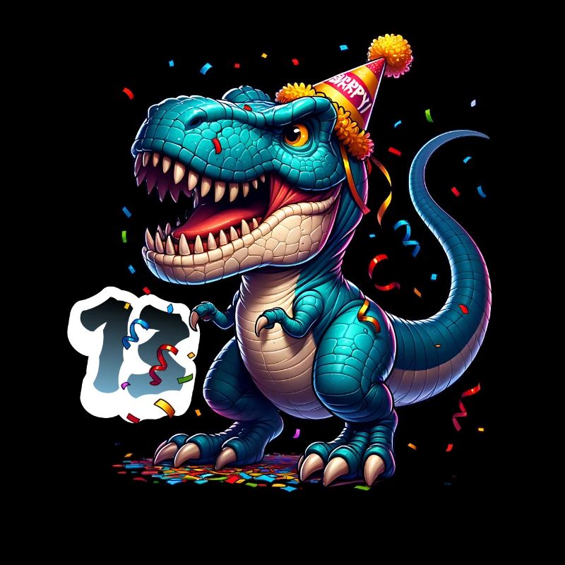 T Rex Dinosaurier 13. Geburtstag Kindergeburtstag