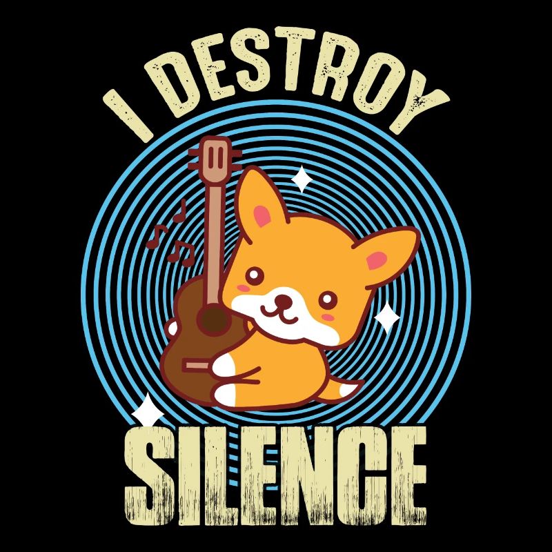Guitar Destroy Silence Netter Fox-Gitarrist Rockgi