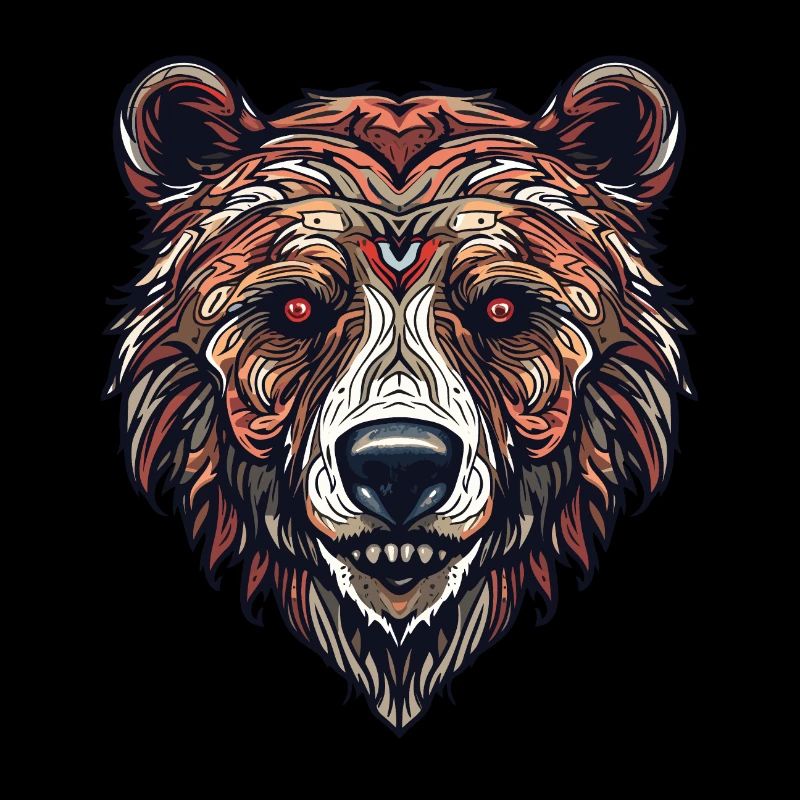 Grizzly Bear Face - Compagnon révolutionnaire