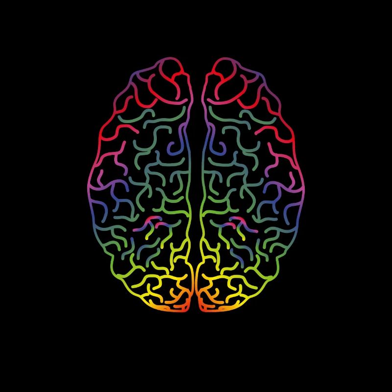 Colorful brain brain