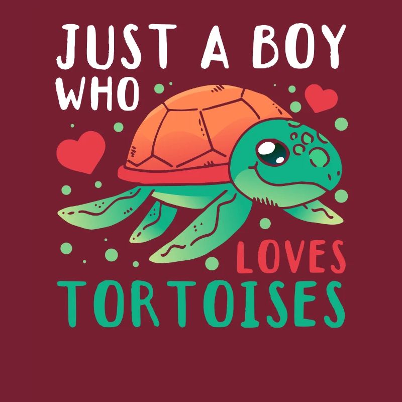 Nur ein Junge, der Schildkröten liebt