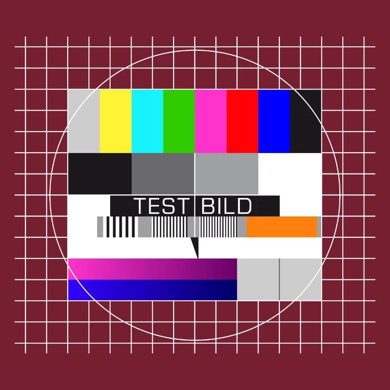 Test Image Television Screen Nostalgic Display