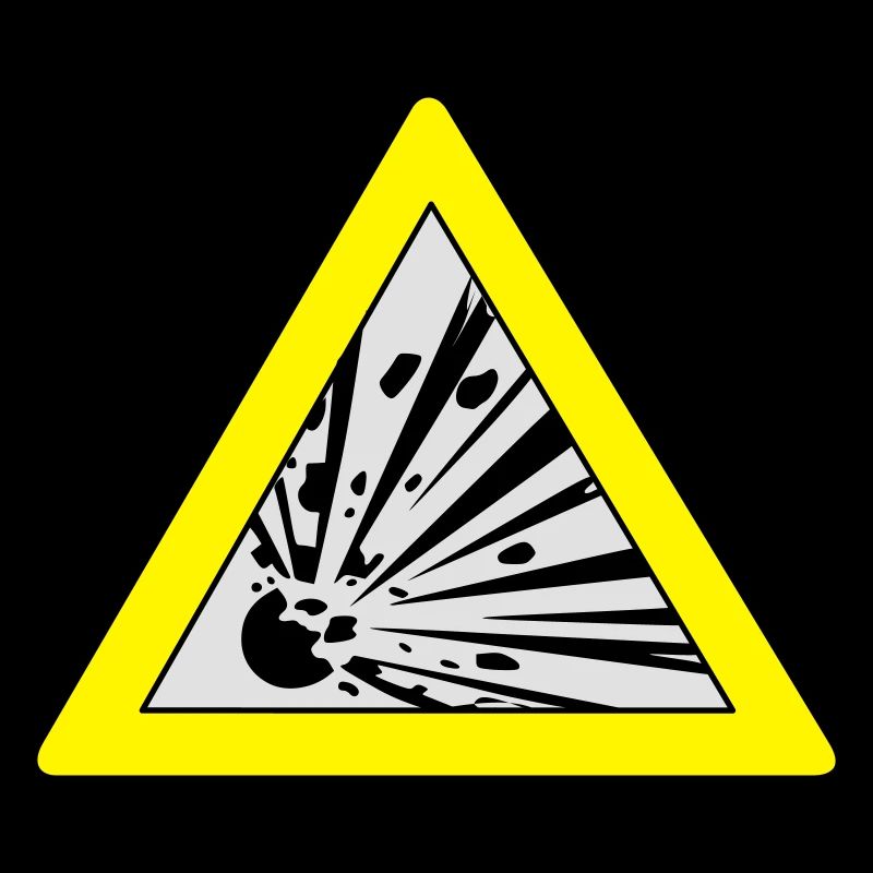 Verkehrsschild Explosion