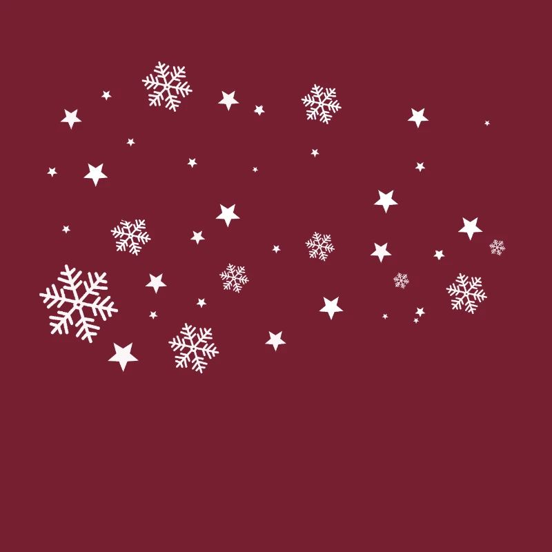 Étoiles blanches et flocons de neige