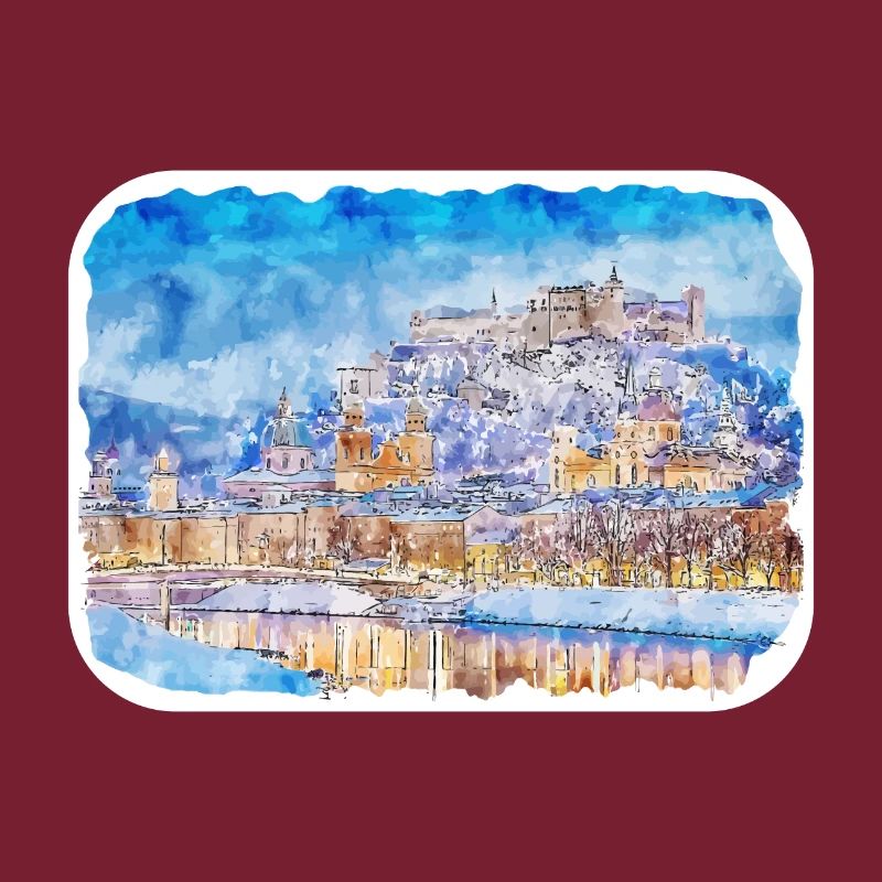 Austria Acquerello Schizzo Disegnato a mano Illustrazione