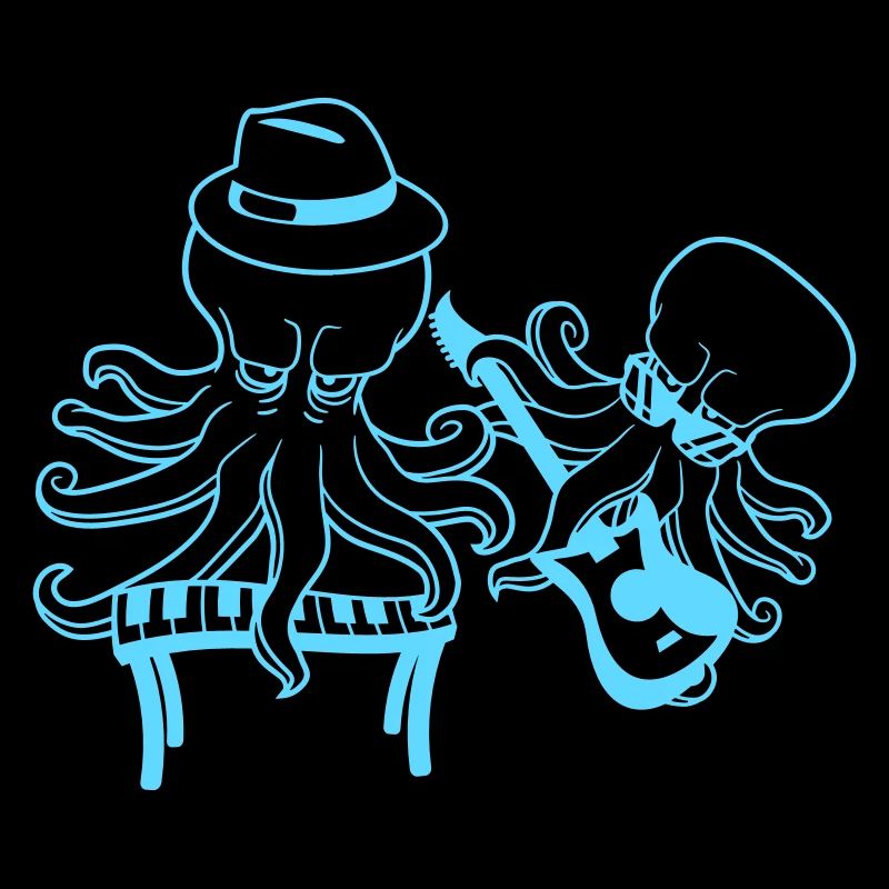 2 Octopus Guitare Clavier Octopus Squid Team