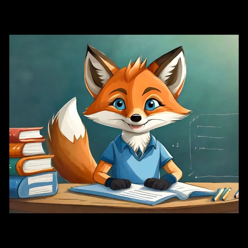 cute little fiend fox everyday life – is reading