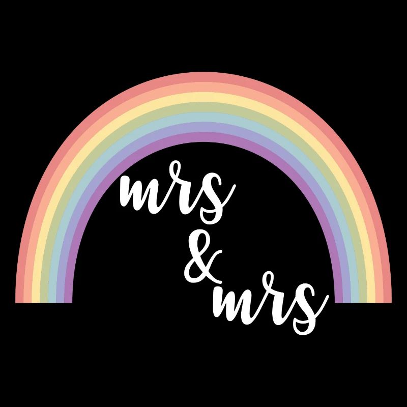Rainbow Stripes Mrs et Mrs