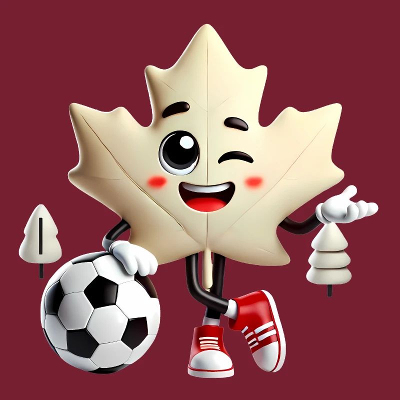 Canada Maple Leaf Soccer Mascot