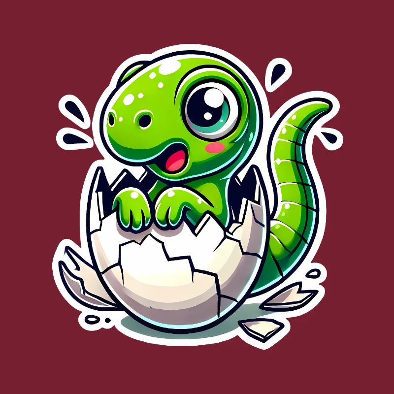 Funny Dinosaur Coming Soon Sticker